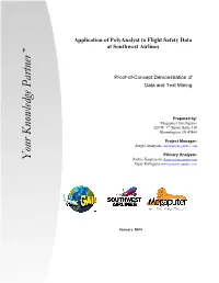 Application of Polyanalyst to Flight Safety Datat Southwest Airlines