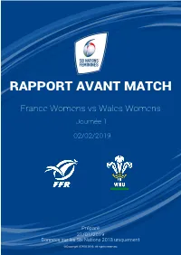 Avant Match Rapport Avant Match