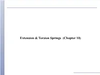 Extension & Torsion Springs (Chapter