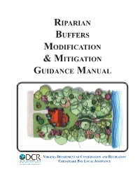 Riparian Buffers Modification & Mitigation Guidance Manual
