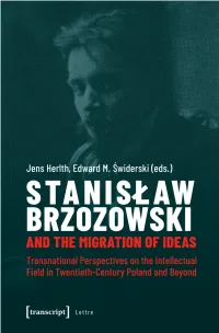 Stanislaw Brzozowski and the Migration of Ideas