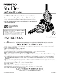 Stuffler™ Stuffed Waffle Maker