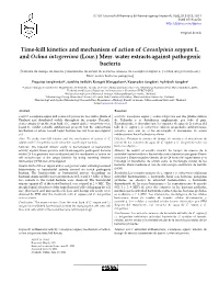 Time-Kill Kinetics and Mechanism of Action of Caesalpinia Sappan L