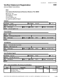 Verified Statement Registration VSR (Out-Of-State Committee)
