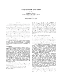 A Cryptographic File System for Unix