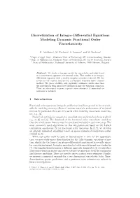 Discretization of Integro-Differential Equations