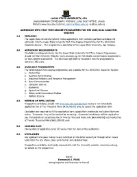 LAGOS STATE UNIVERSITY, OJO LAGOS-BADAGRY EXPRESSWAY, PMB 0001, LASU POST OFFICE, LAGOS Website: Email: Registrar@Lasu.Edu.Ng, Vc@Lasu.Edu.Ng