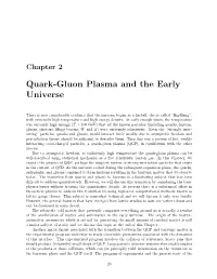 Quark-Gluon Plasma and the Early Universe