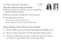 18. the Cambridge Platonists. II