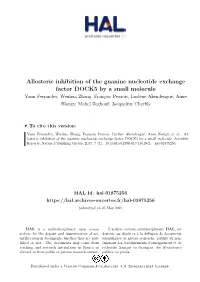 Allosteric Inhibition of the Guanine Nucleotide Exchange Factor DOCK5