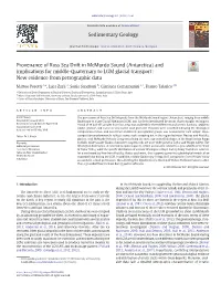 Antarctica) and Implications for Middle-Quaternary to LGM Glacial Transport: New Evidence from Petrographic Data
