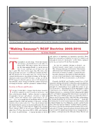 “Making Sausage”: RCAF Doctrine 2005-2016