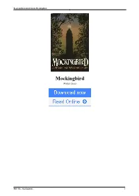 Mockingbird by Walter Tevis