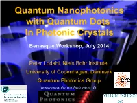 Quantum Nanophotonics with Quantum Dots in Photonic Crystals