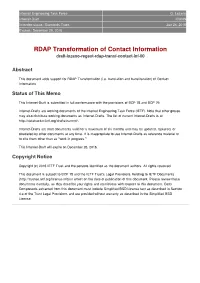 RDAP Transformation of Contact Information Draft-Lozano-Regext-Rdap-Transf-Contact-Inf-00