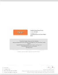Redalyc.High-Level Federal Bureaucracy and Policy Formulation