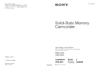 Solid-State Memory Camcorder