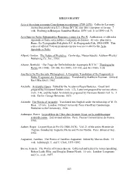 BIBLIOGRAPHY Acta Et Decretum Sacrorum