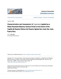 Characterization and Assessment of Argamasa Applied As a Water