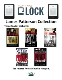 James Patterson Collection This Ereader Includes