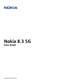 Nokia 8.3 5G User Guide