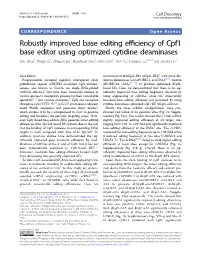Robustly Improved Base Editing Efficiency of Cpf1 Base Editor Using