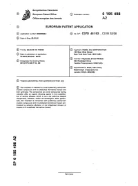 Tropane Derivatives, Their Synthesis and Their Use