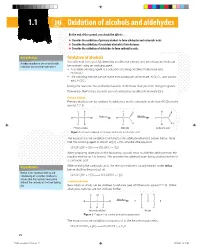 1.1 10 Oxidation of Alcohols and Aldehydes