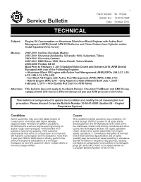 10-06-01-008F Service Bulletin Date: October, 2012 TECHNICAL