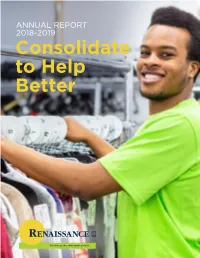 ANNUAL REPORT 2018-2019 Consolidate to Help Better