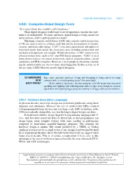 CAD: Computer-Aided Design Tools