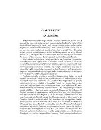Chapter Eight Anglicisms