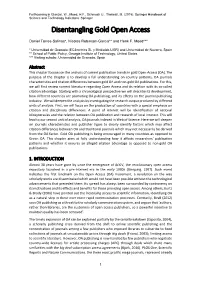 Disentangling Gold Open Access