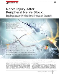Nerve Injury After Peripheral Nerve Block: Allbest Rights Practices Reserved