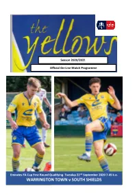 To View Programme V South Shields