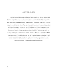 Vii ACKNOWLEDGEMENTS First and Foremost, I Would Like to Thank My