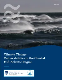 Climate Change Vulnerabilities in the Coastal Mid-Atlantic Region