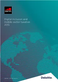 Digital Inclusion and Mobile Sector Taxation 2015