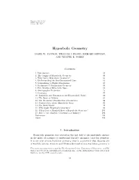 Hyperbolic Geometry