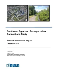 SW Agincourt Consultation Summary November 2020