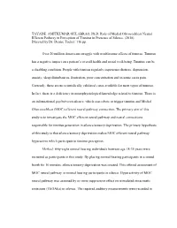 TAYADE, AMITKUMAR GULABRAO, Ph.D. Role of Medial Olivocochlear Neural Efferent Pathway in Perception of Tinnitus in Presence of Silence