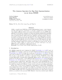 The Gamma Operator for Big Data Summarization on an Array DBMS