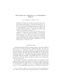 The Rates of Growth in a Hyperbolic Group 11
