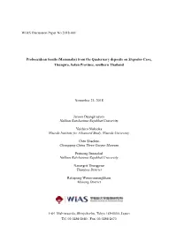 WIAS Discussion Paper No.2018-001 Proboscidean Fossils (Mammalia