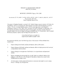 BENEDICT, STEPHEN: Papers, 1952-2004