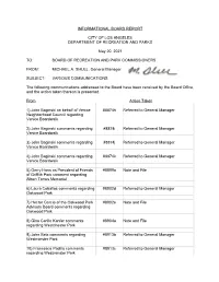 Information Report Log with VC Numbers 5-20-2021-Signed