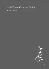 Sixth Form Courses Guide 2020-2022