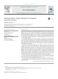 Statistical Drake–Seager Equation for Exoplanet and SETI Searches$