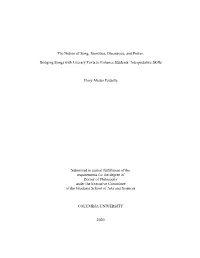 The Notion of Song, Identities, Discourses, and Power