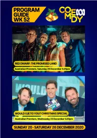 ABC Kids/Comedy Program Guide: Week 52 Index